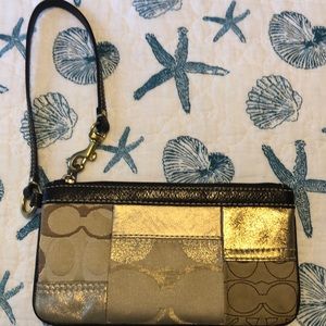 Patchwork Coach wristlet